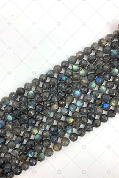 Top Quality Genuine Labradorite Round Faceted Beads, 8mm/10mm Natural Labradorite Beads, 15.5'' Full Strand, Sku#U1248