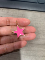 Black White Red Blue Enamel Five Star Pendant with Gold Finish, Enamel Star, Colorful Enamel Star, 15mm/25mm/35mm, sku#FH31 Bestbeads&Beyond